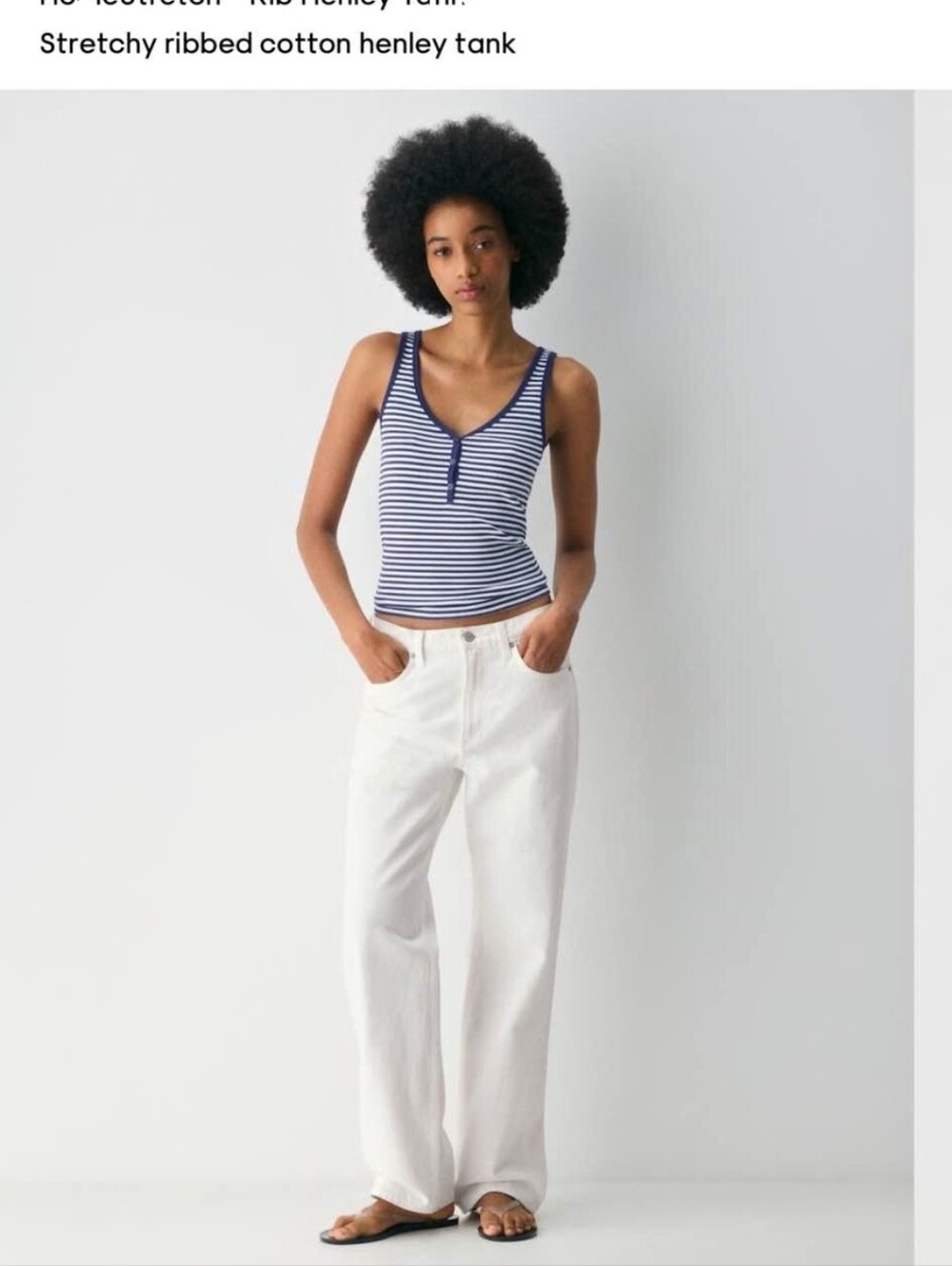 New Aritzia Homestretch Henley Tank
